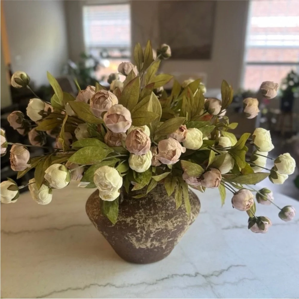 5 Stems Cream Peony Stem by Ashland / NWT